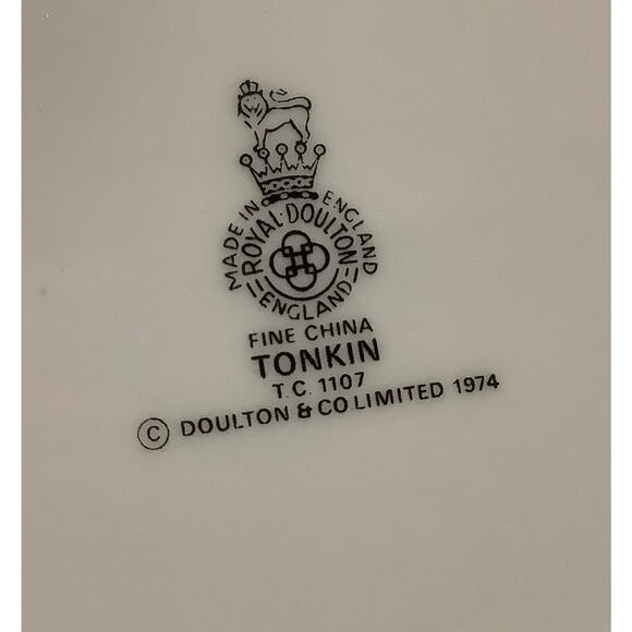 ROYAL DOULTON 13 inch Tonkin green gold floral serving platter - Picture 4 of 4